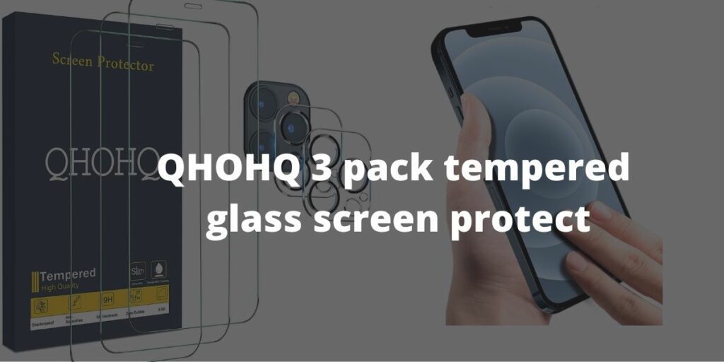 QHOHQ 3 pack tempered glass screen protect