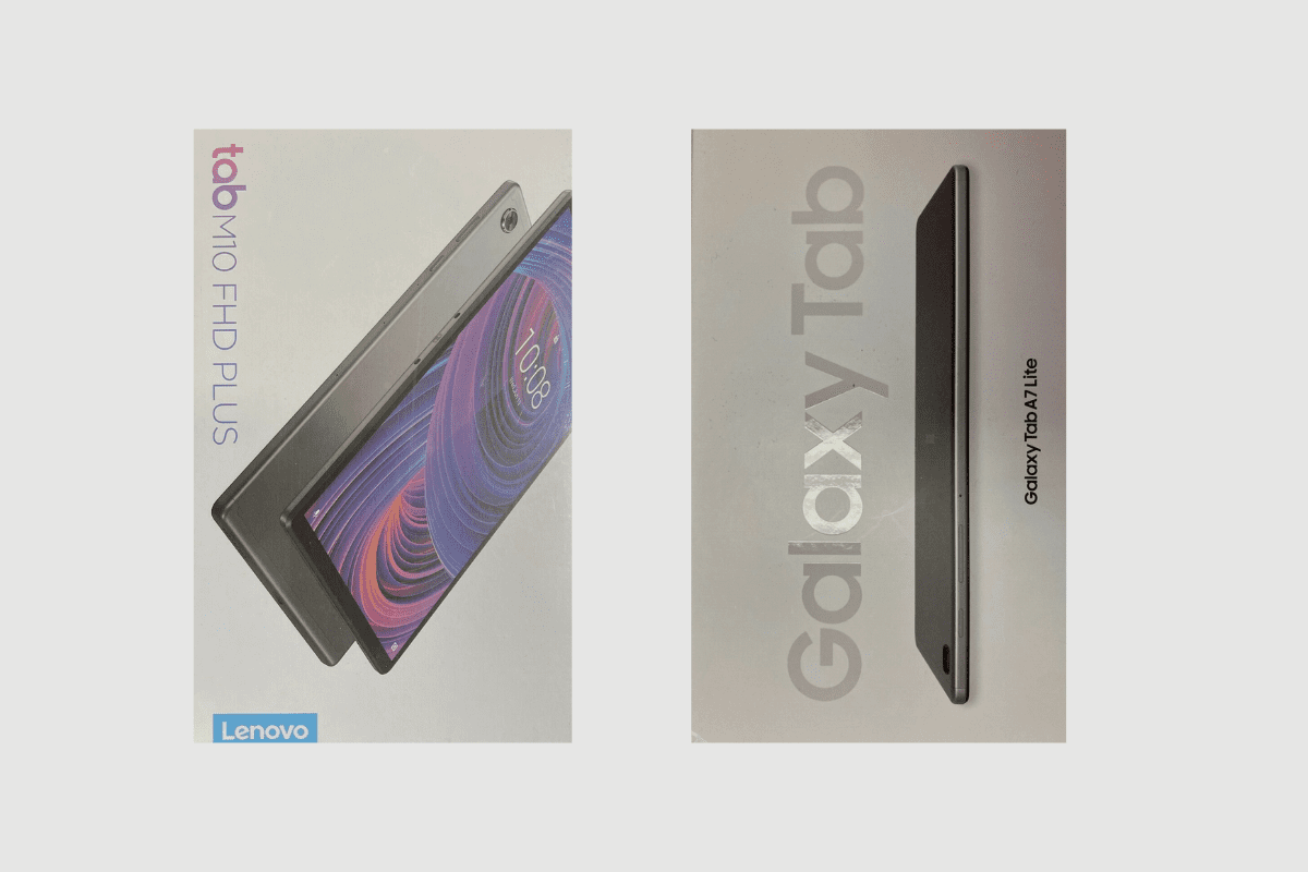 The Unboxing of Lenovo tab m10 fhd plus vs Samsung A7 lite