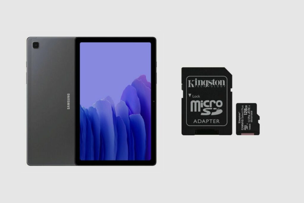 What SD card is compatible with Samsung Galaxy tab A7_