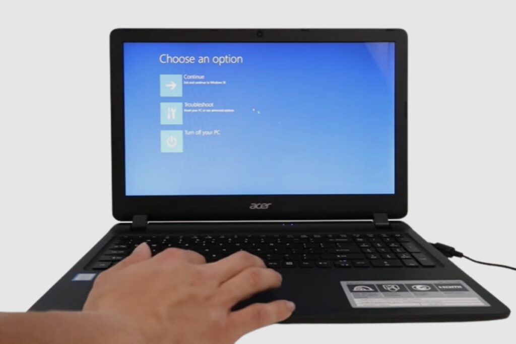 How to factory reset Acer Aspire 5 laptop